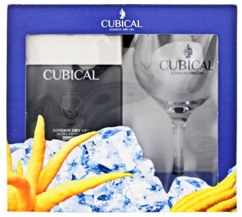 Cubical Ultra Premium London Dry Gin + Glas 0,7L 45%