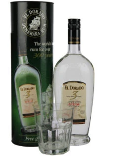 El Dorado El Dorado Rum 3YO 700ml + Glas Gift Box